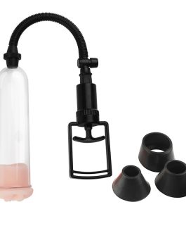 BOMBA PENIANA MANUAL IMPORTADA COM ANEL DE VAGINA