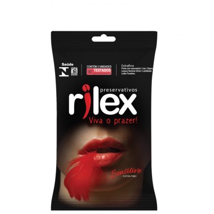 PRESERVATIVO RILEX SENSITIVE EXTRA FINO C/ 3 CAMISINHAS