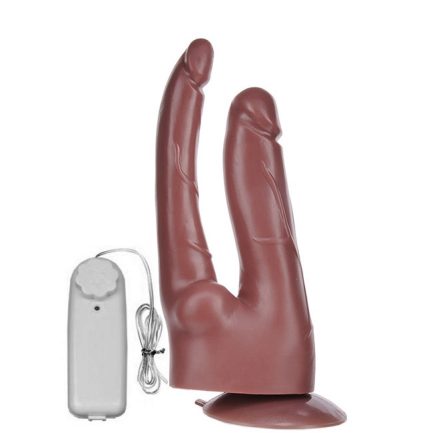 PÊNIS DUPLO 17 CM COR CHOCOLATE