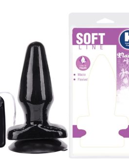 PLUG ANAL COM VIBRO 13,5CM COR PRETO