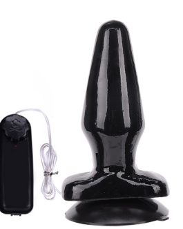 PLUG ANAL COM VIBRO 13,5CM COR PRETO