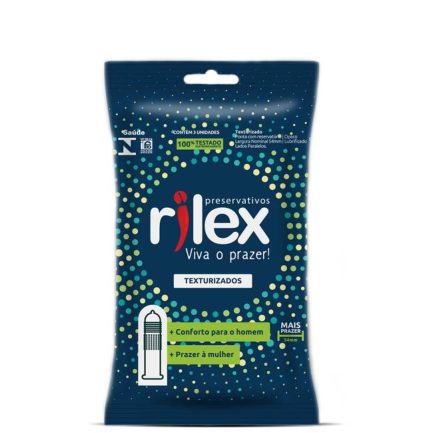 PRESERVATIVO RILEX TEXTURIZADO C/ 3 CAMISINHAS