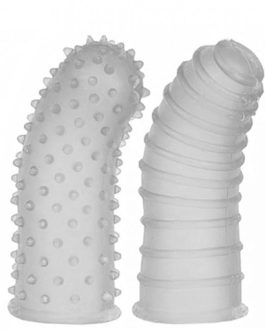 CONJUNTO CAPA DE DEDO G-SPOT TRANSPARENTE