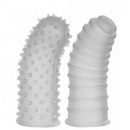 CONJUNTO CAPA DE DEDO G-SPOT TRANSPARENTE