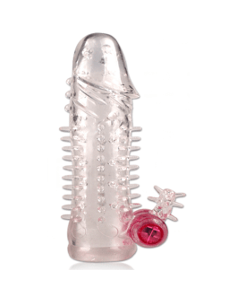 Capa Peniana com Textura e Estimulador Clitóris com Vibro