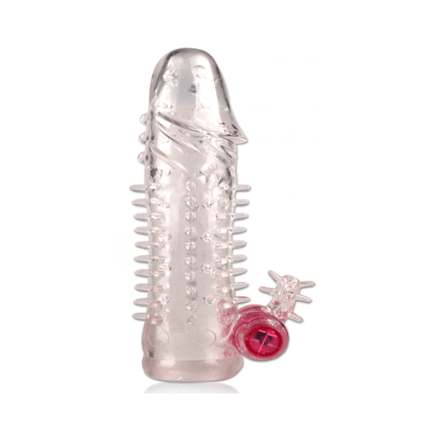Capa Peniana com Textura e Estimulador Clitóris com Vibro